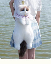 将图片加载到图库查看器，Ragdoll cat backpack simulation doll backpack