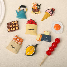 将图片加载到图库查看器，3D Resin Food Theme Shape Fridge Magnets