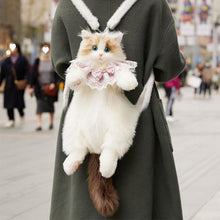 将图片加载到图库查看器，Ragdoll cat backpack simulation doll backpack