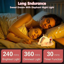 将图片加载到图库查看器，Sweet Heart Elephant Night Light
