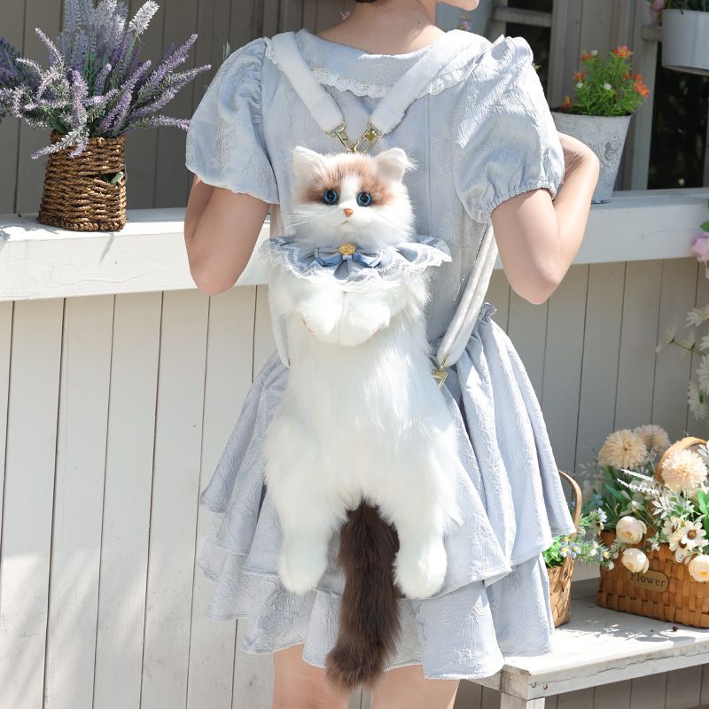 Ragdoll cat backpack simulation doll backpack