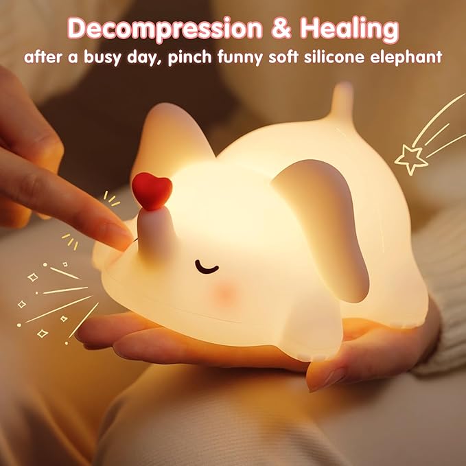 Sweet Heart Elephant Night Light