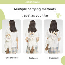 将图片加载到图库查看器，Ragdoll cat backpack simulation doll backpack